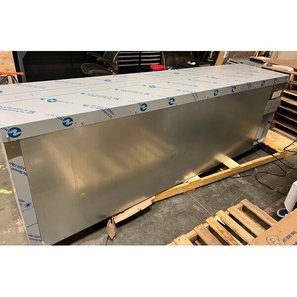 Scratch and Dent Perlick SDBS108 108" Black Sliding Door Back Bar Refrigerator