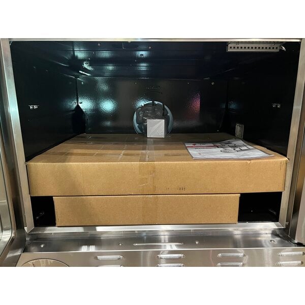 Scratch and Dent Cooking Performance Group FGC-100-N Single Deck Standard Depth Full Size Natural Gas Convection Oven with Legs - 54,000 BTU