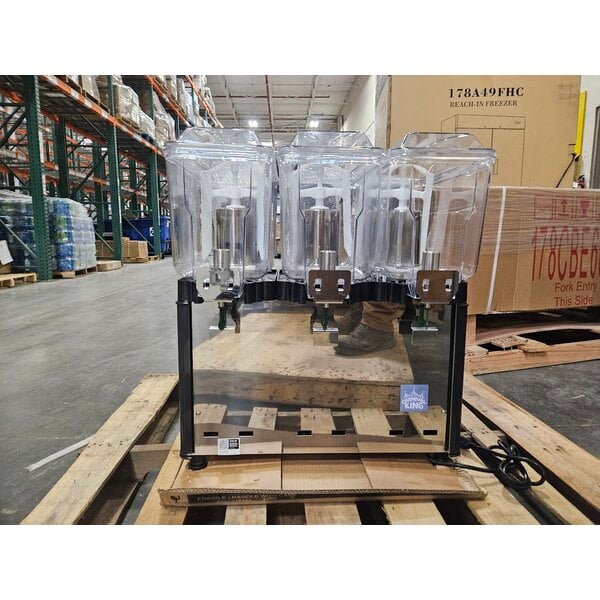 Scratch and Dent Carnival King RBD3G3 Triple 3 Gallon Bowl Refrigerated Beverage Dispenser - 120V