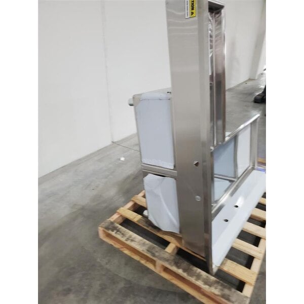 Scratch and Dent Steelton 57" 18-Gauge Stainless Steel 3-Compartment Commercial Corner Sink with 2 Drainboards - 18" x 18" x 12" Bowls