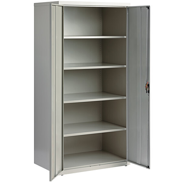 Scratch and Dent Hirsh 24" x 36" x 72" Light Gray Storage Cabinet with 4 Shelves - Assembled 22009