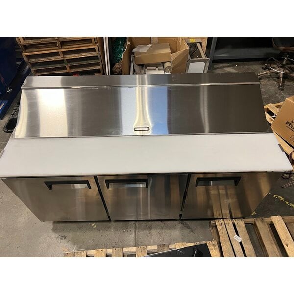 Scratch and Dent Avantco APT-71-HC 70" 3 Door Refrigerated Sandwich Prep Table