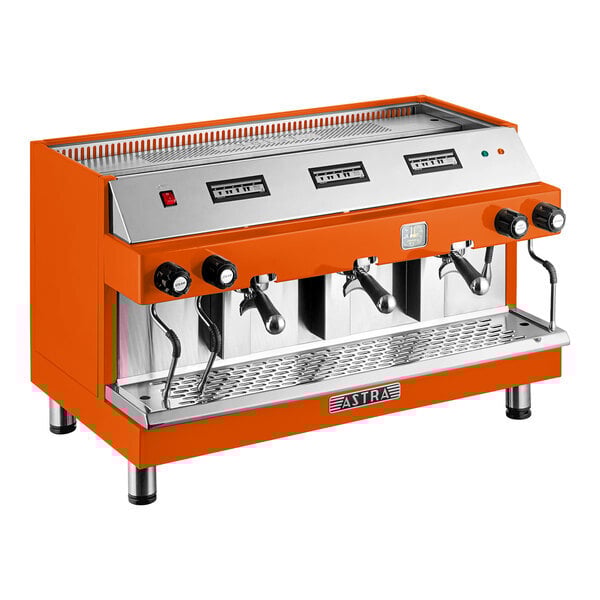 Scratch and Dent Astra Mega III M3-013-OR Automatic Orange Espresso Machine - 220V