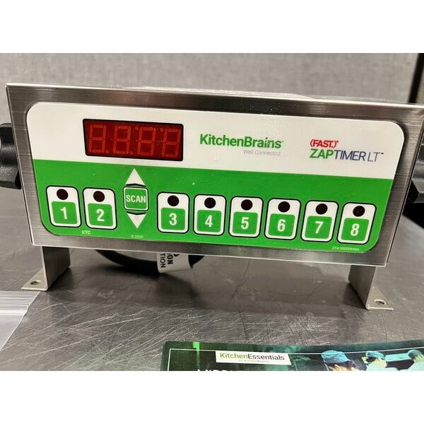Scratch and Dent Kitchen Brains® Z080120HFCLT (FAST.)® ZAP Timer LT Digital 8-Product 99 Hour Timer with Universal Mounting Kit - 120V