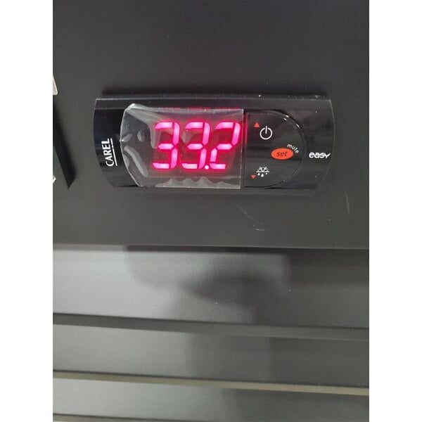 Scratch and Dent Avantco GDC-49-HC 53" Black Customizable Swing Glass Door Merchandiser Refrigerator with LED Lighting