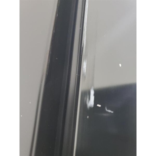 Scratch and Dent Avantco GDC-49-HC 53" Black Customizable Swing Glass Door Merchandiser Refrigerator with LED Lighting