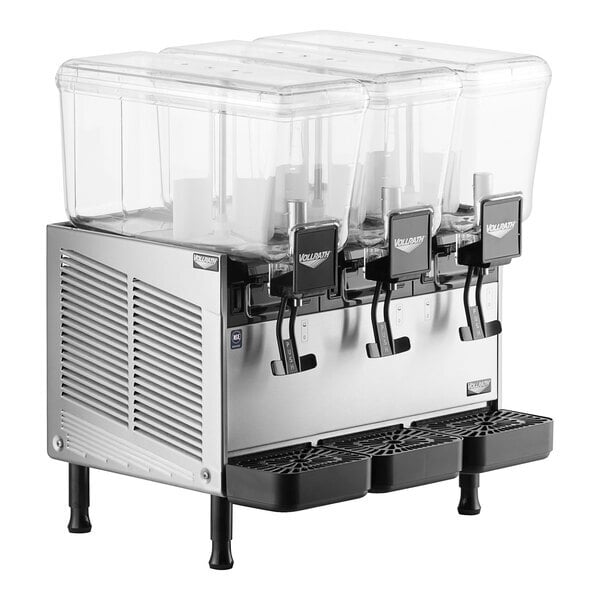 Scratch and Dent Vollrath VBBD3-37-S Triple 3.17 Gallon Bowl Refrigerated Beverage Dispenser with Stirring Paddle Circulation - 115V