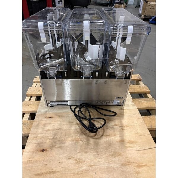 Scratch and Dent Vollrath VBBD3-37-S Triple 3.17 Gallon Bowl Refrigerated Beverage Dispenser with Stirring Paddle Circulation - 115V