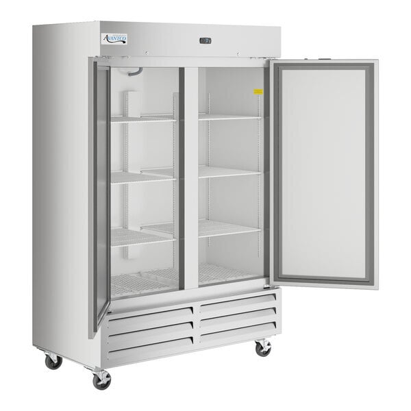 Scratch and Dent Avantco A Plus AP-49F 55 3/8" Stainless Steel Solid Door Reach-In Freezer