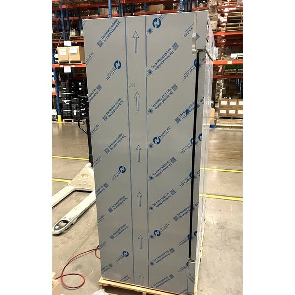 Scratch and Dent Avantco A Plus AP-49F 55 3/8" Stainless Steel Solid Door Reach-In Freezer