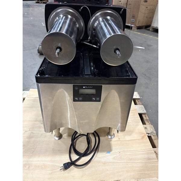 Scratch and Dent Bunn 58000.0015 Ultra NX Black and Stainless Steel Double 3 Gallon Slushy Machine - 120V