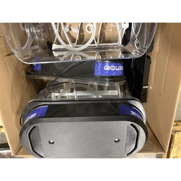 Scratch and Dent Bunn 58000.0015 Ultra NX Black and Stainless Steel Double 3 Gallon Slushy Machine - 120V