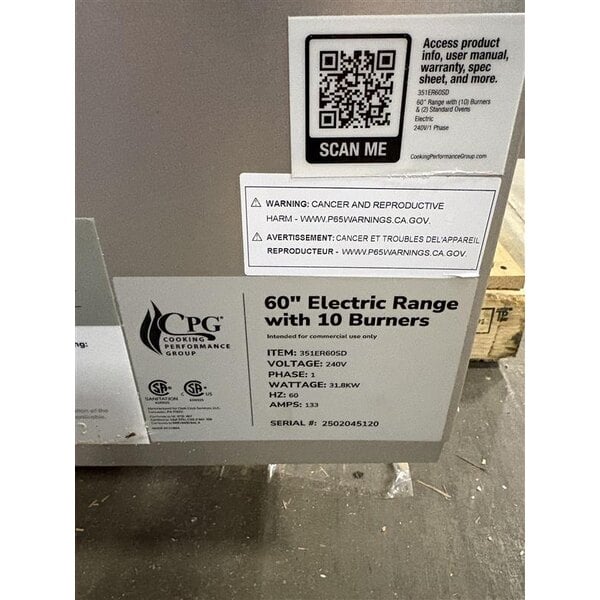 Scratch and Dent MainStreet Equipment CG1-N Single Deck Full Size Natural Gas Convection Oven with Legs - 54,000 BTU