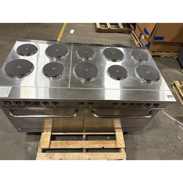 Scratch and Dent Cooking Performance Group ER60-240-1 60" 10-Burner Electric Range with 2 Standard Ovens - 240V, 1 Phase