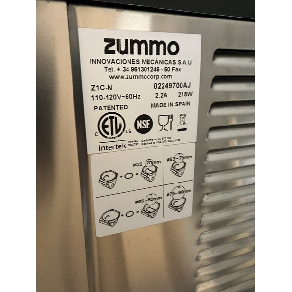 Scratch and Dent Zummo Z1-NGP Z1 Nature Compact Graphite Commercial Orange Juicer - 6 Fruits / Minute