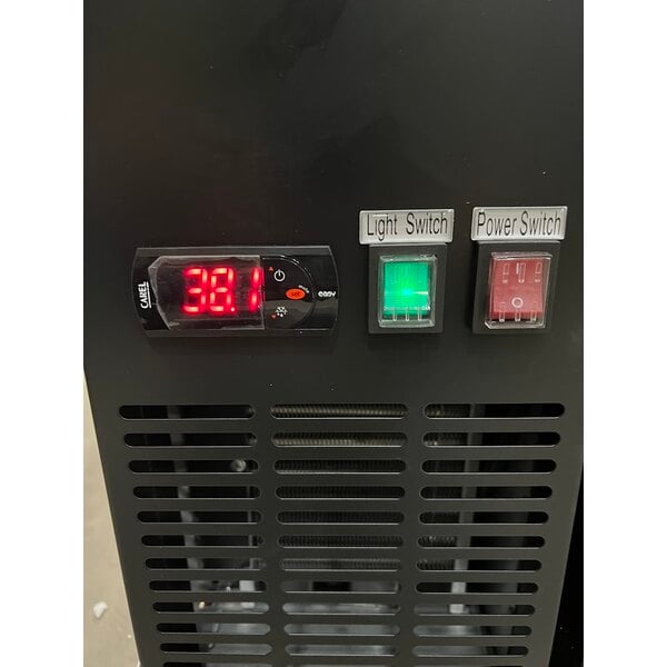 Scratch and Dent Avantco UDD-4-HC Black Kegerator / Beer Dispenser with (2) 2 Tap Towers - (3) 1/2 Keg Capacity