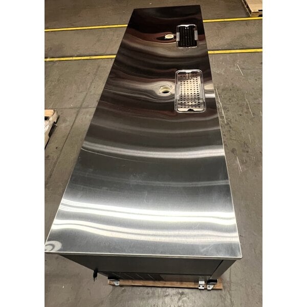 Scratch and Dent Avantco UDD-4-HC Black Kegerator / Beer Dispenser with (2) 2 Tap Towers - (3) 1/2 Keg Capacity