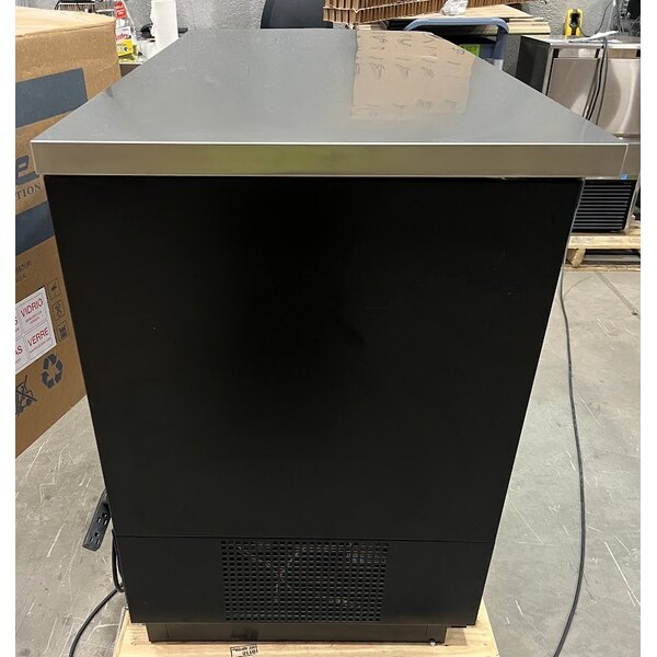 Scratch and Dent True TBB-2G-HC-LD 58 7/8" Black Glass Door Back Bar Refrigerator with LED Lighting