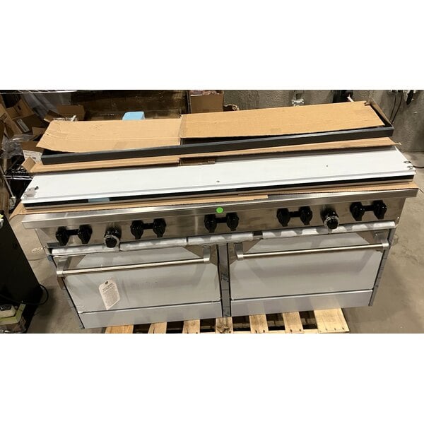 Scratch and Dent Garland SunFire Series X60-10RR Natural Gas 10 Burner 60" Gas Range with Two Standard Ovens - 366,000 BTU