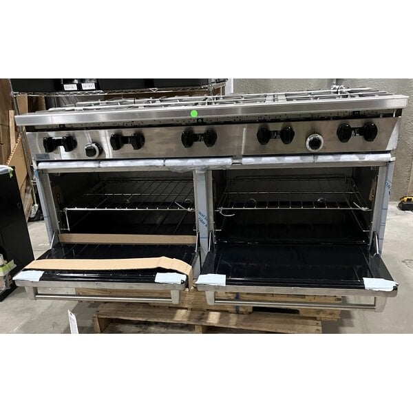 Scratch and Dent Garland SunFire Series X60-10RR Natural Gas 10 Burner 60" Gas Range with Two Standard Ovens - 366,000 BTU