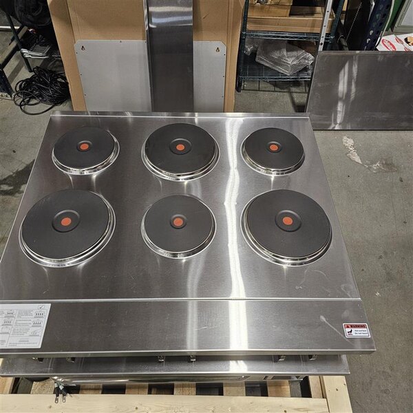 Scratch and Dent Cooking Performance Group ER36-240-1 36" 6-Burner Electric Range with Standard Oven - 240V, 1 Phase