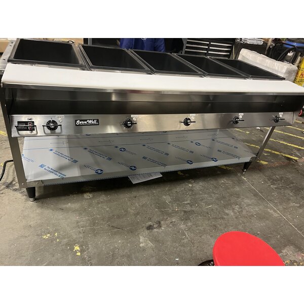 Scratch and Dent Vollrath 38119 ServeWell® Electric Five Pan Hot Food Table 208/240V - Sealed Well
