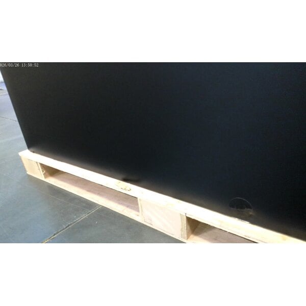 Scratch and Dent Avantco UBB-72S-HC 73" Black Counter Height Narrow Sliding Glass Door Back Bar Refrigerator with LED Lighting