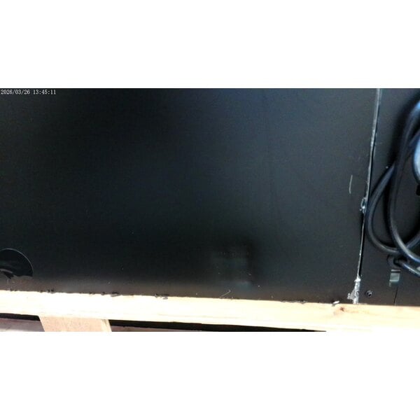 Scratch and Dent Avantco UBB-48-HC 48" Black Counter Height Narrow Solid Door Back Bar Refrigerator with LED Lighting