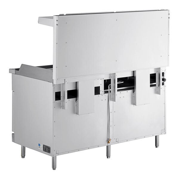 Scratch and Dent MainStreet Equipment E60-G24-L Liquid Propane 6 Burner 60" Range with 24" Griddle and 2 Standard Ovens - 280,000 BTU