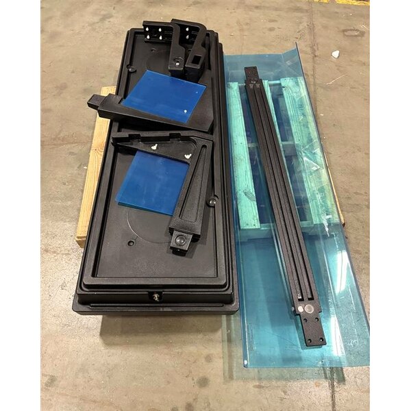 Scratch and Dent Cambro BBR720110 74" x 24" x 25" Black Buffet / Salad Bar with Sneeze Guard