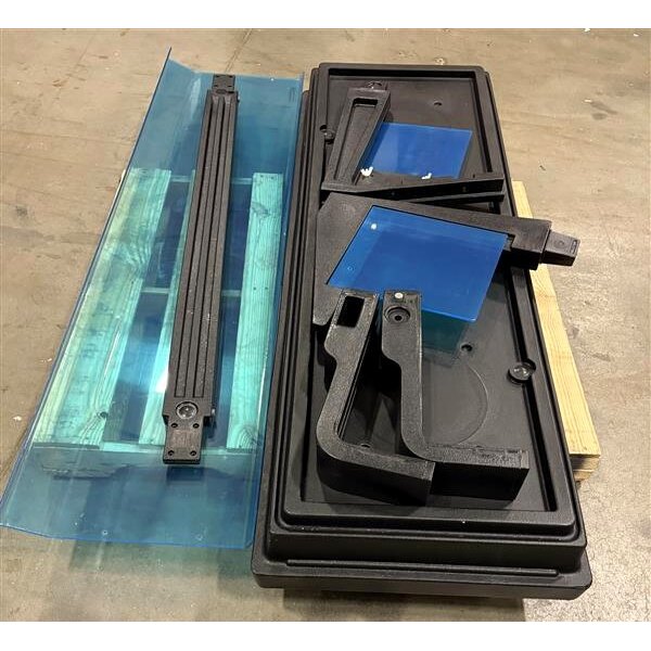 Scratch and Dent Cambro BBR720110 74" x 24" x 25" Black Buffet / Salad Bar with Sneeze Guard