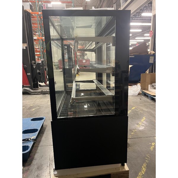 Scratch and Dent Avantco BCFD-48 47 3/16" Black Square Dry Bakery Display Case with LED Lighting