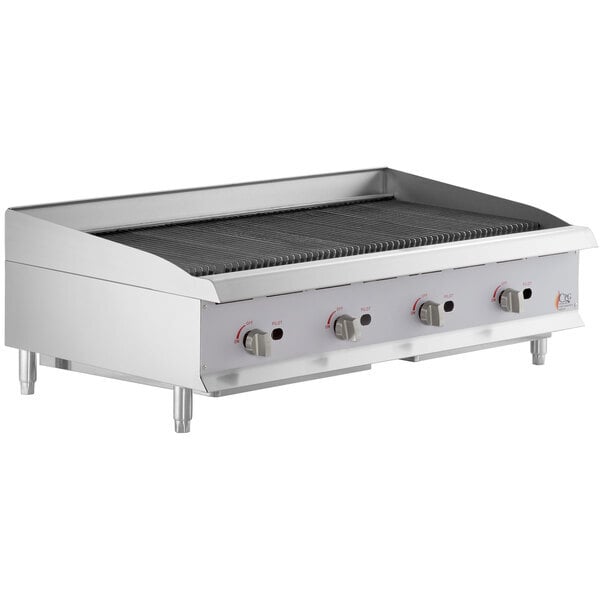 Scratch and Dent Cooking Performance Group CR-CPG-48-NL 48" Gas Countertop Radiant Charbroiler - 160,000 BTU