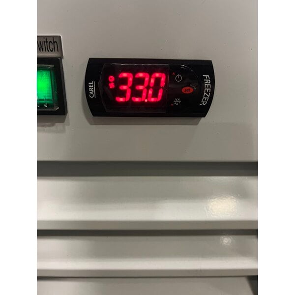 Scratch and Dent Avantco GDC-24F-HC 31" White Customizable Swing Glass Door Merchandiser Freezer with LED Lighting