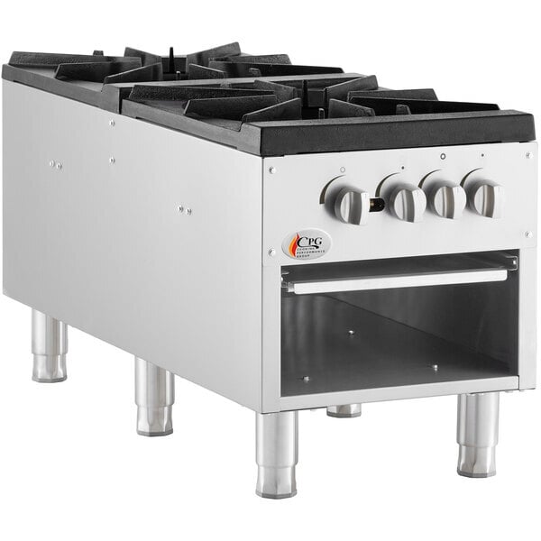 Scratch and Dent Cooking Performance Group CPG-DSPR-N Natural Gas Stock Pot Range - 160,000 BTU