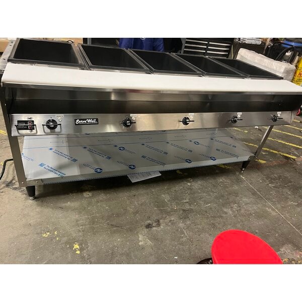 Scratch and Dent Vollrath 38119 ServeWell® Electric Five Pan Hot Food Table 208/240V - Sealed Well
