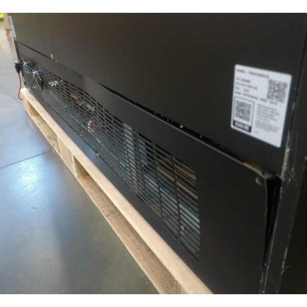 Scratch and Dent Avantco GDC-69-HC 78 1/4" Black Customizable Swing Glass Door Merchandiser Refrigerator with LED Lighting