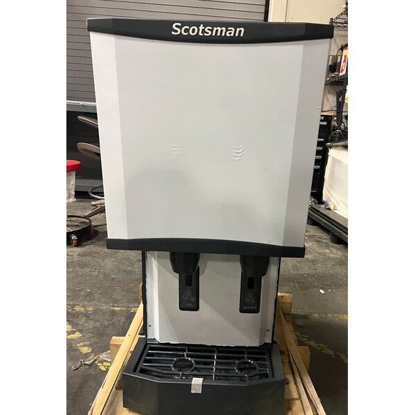 Scratch and Dent Scotsman HID312AX-1A Meridian® Air-Cooled Countertop Nugget Ice Machine and Water Dispenser with Hands-Free Dispensing - 12 lb. Bin Capacity