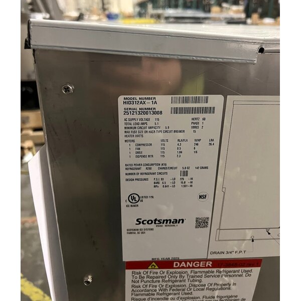 Scratch and Dent Scotsman HID312AX-1A Meridian® Air-Cooled Countertop Nugget Ice Machine and Water Dispenser with Hands-Free Dispensing - 12 lb. Bin Capacity