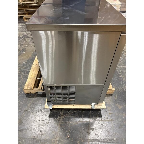 Scratch and Dent Avantco UBB-60G-HC-S 60" Stainless Steel Counter Height Narrow Glass Door Back Bar Refrigerator with LED Lighting