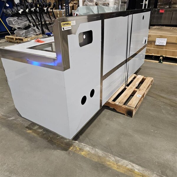 Scratch and Dent Regency 30" x 96" 16 Gauge Stainless Steel Beverage Table with Right Sink