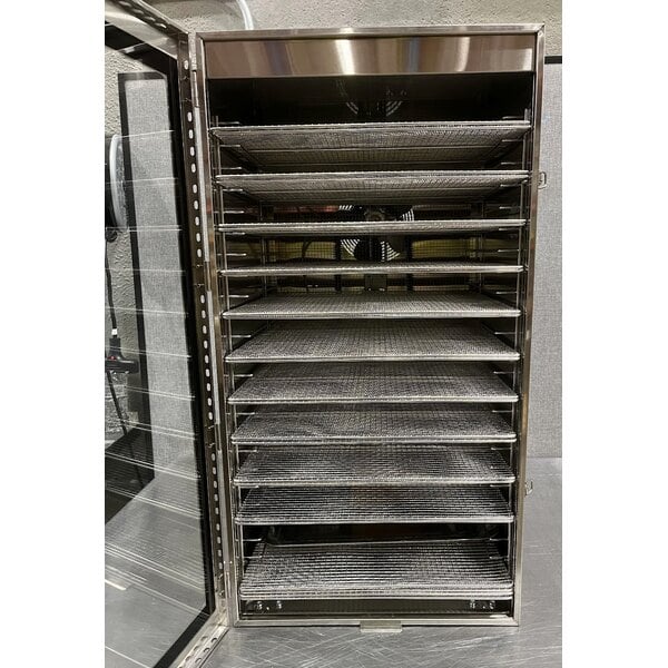 Scratch and Dent Avantco 24 Tray Stainless Steel Food Dehydrator with Glass Door - 120V, 1600W