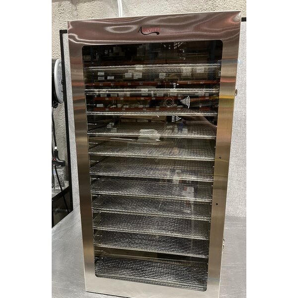 Scratch and Dent Avantco 24 Tray Stainless Steel Food Dehydrator with Glass Door - 120V, 1600W
