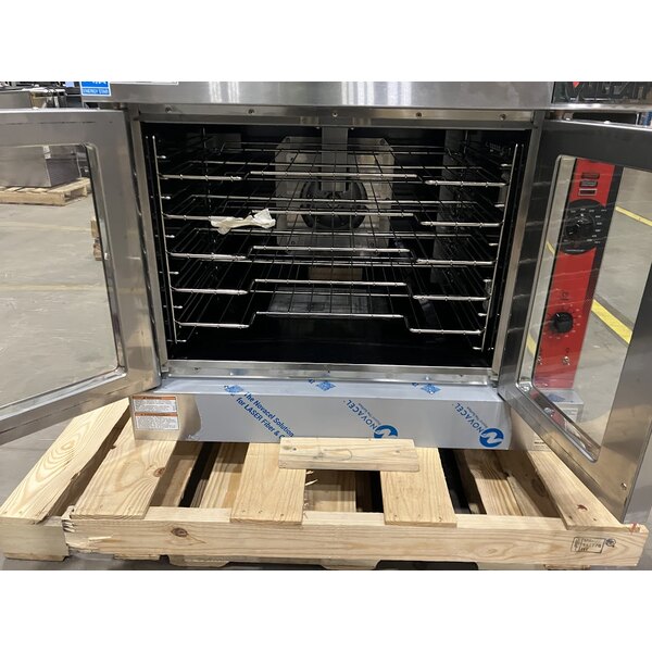 Scratch and Dent Vulcan VC4GD-2 1D150K Liquid Propane Single Deck Full Size Gas Convection Oven with Solid State Controls and Legs - 50,000 BTU