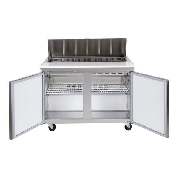 Scratch and Dent Avantco APT-48-HC 47" 2 Door Refrigerated Sandwich Prep Table