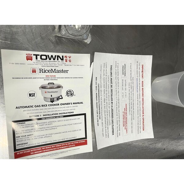 Scratch and Dent Town RM-55N-R Natural Gas 110 Cup (55 Cup Raw) Gas Rice Cooker and Warmer - 34,600 BTU