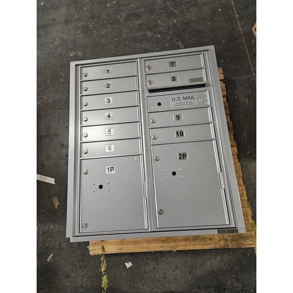 Scratch and Dent United Visual Products 10-Door Standard Mailbox with 2 Parcel Doors