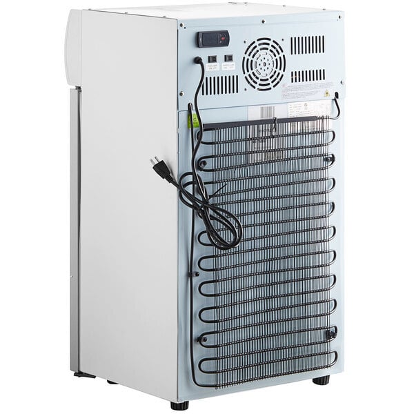 Scratch and Dent Avantco CFM2LB White Customizable Countertop Freezer with Swing Door and Top Lit Header