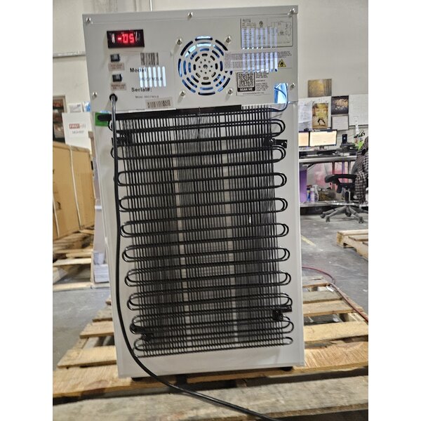 Scratch and Dent Avantco CFM2LB White Customizable Countertop Freezer with Swing Door and Top Lit Header