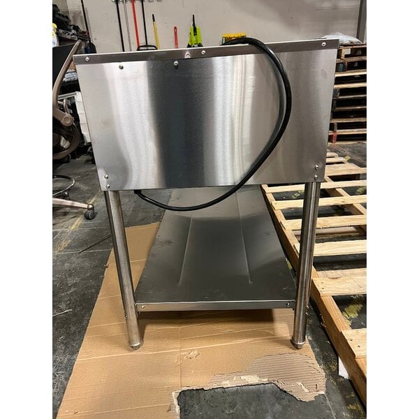 Scratch and Dent Avantco STE-4SA Four Pan Open Well Electric Steam Table with Undershelf - 120V, 2000W